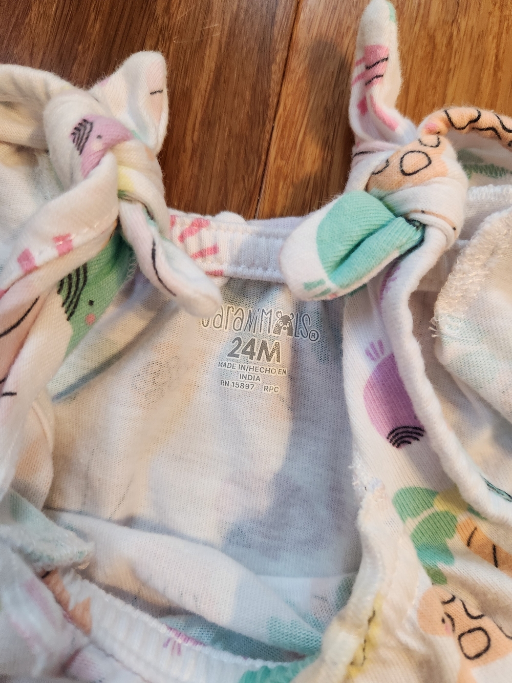 Minnie Baby Girl One-Piece Bubble Shorts Romper & Ocean Bodysuit, 18-24 Months - Picture 4 of 6